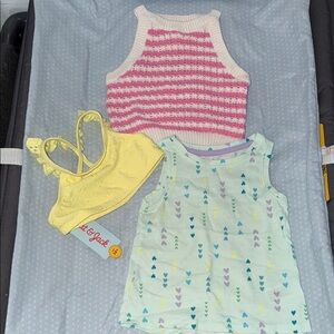 Cat & Jack Yellow Eyelet Crop Top
